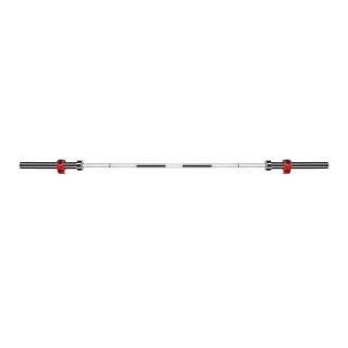 GO450 (+ ZG1000R) GRYF OLIMPIJSKI 18.5KG 2200MM HMS Z ZACISKAMI LOCK JAW RED