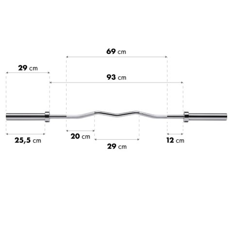 GOL200 + (ZG 1000B) GRYF OLIMPIJSKI ŁAMANY 13.5KG 1500MM HMS PREMIUM