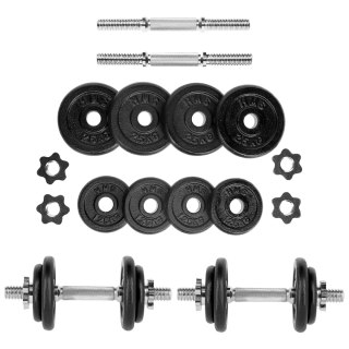 ST20 BLACK 2 x 10 KG SZTANGIELKI W WALIZCE HMS