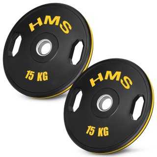 TOG15 2 x 15 KG TALERZ OLIMPIJSKI OGUMOWANY 2 x 15 KG HMS