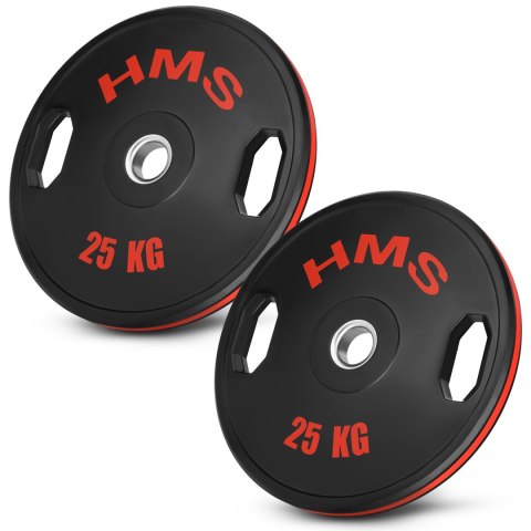 TOG25 2 x 25 KG TALERZ OLIMPIJSKI OGUMOWANY 2 x 25 KG HMS