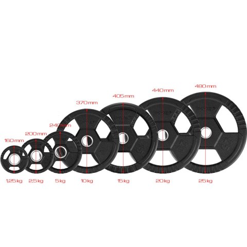 TOH05 CZARNY TALERZ OLIMPIJSKI OGUMOWANY 5 KG HMS TOH05 CZARNY TALERZ OLIMPIJSKI OGUMOWANY 5 KG HMS