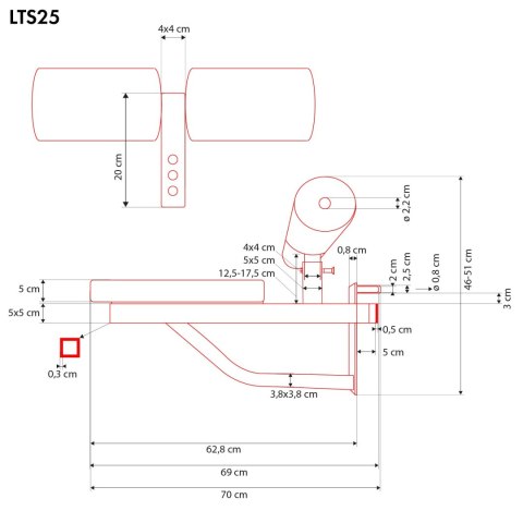 LTS25 SIEDZISKO TRENINGOWE Z BLOKADĄ NA UDA LAT SEAT HMS LTS25 SIEDZISKO TRENINGOWE Z BLOKADĄ NA UDA LAT SEAT HMS