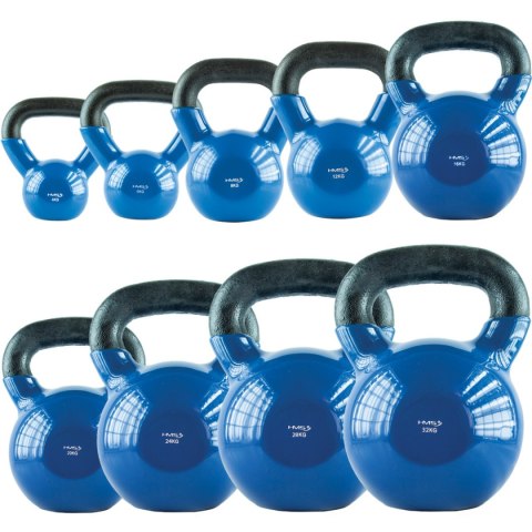 KNV10 BLUE KETTLEBELL ŻELIWNY POKRYTY WINYLEM HMS