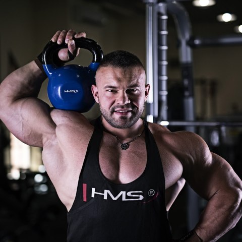 KNV24 BLACK KETTLEBELL ŻELIWNY POKRYTY WINYLEM HMS KNV24 BLACK KETTLEBELL ŻELIWNY POKRYTY WINYLEM HMS
