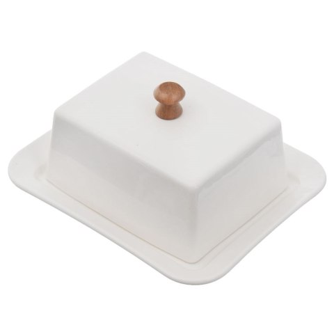 BIAŁA PORCELANOWA MASELNICZKA Z PRZYKRYWKĄ ORION BIAŁA PORCELANOWA MASELNICZKA Z PRZYKRYWKĄ ORION