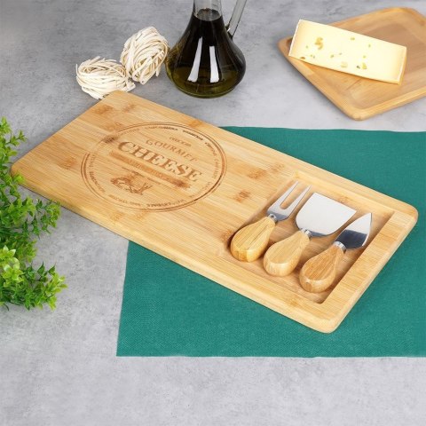 Bambusowa deska do krojenia serów do serwowania noże do sera cheese Bambusowa deska do krojenia serów do serwowania noże do sera cheese