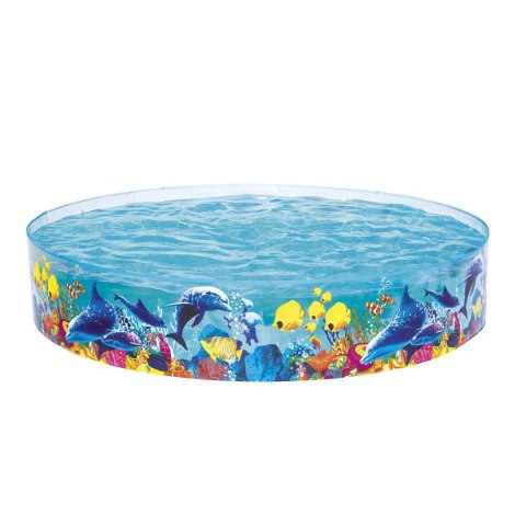 Basen Brodzik dla Dzieci do Kąpieli Zabawy Ogrodowy Ryby Ocean 244 x 46 cm Basen Brodzik dla Dzieci do Kąpieli Zabawy Ogrodowy Ryby Ocean 244 x 46 cm