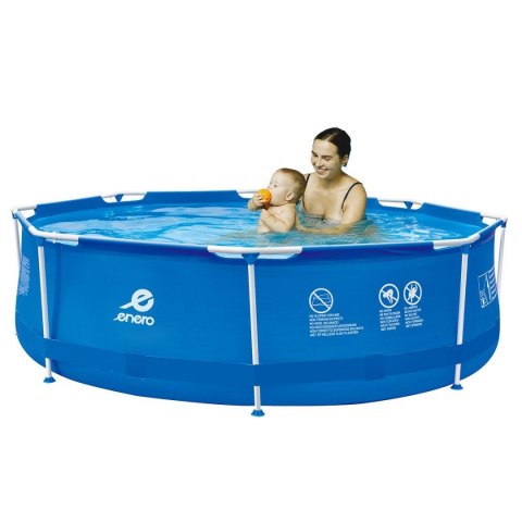 Basen z Pompą Filtrującą Ogrodowy Stelażowy Owalny Solidny ENERO 360x76 cm Basen z Pompą Filtrującą Ogrodowy Stelażowy Owalny Solidny ENERO 360x76 cm