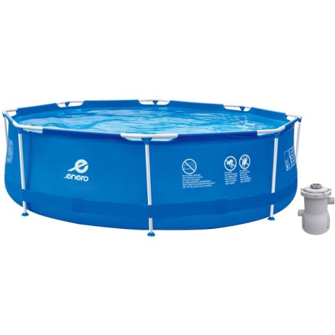 Basen z Pompą Filtrującą Ogrodowy Stelażowy Owalny Solidny ENERO 360x76 cm Basen z Pompą Filtrującą Ogrodowy Stelażowy Owalny Solidny ENERO 360x76 cm