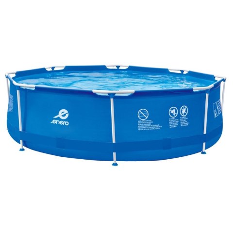 Basen z Pompą Filtrującą Ogrodowy Stelażowy Owalny Solidny ENERO 360x76 cm Basen z Pompą Filtrującą Ogrodowy Stelażowy Owalny Solidny ENERO 360x76 cm