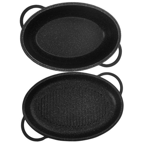 Brytfanna 3w1 granitowa / garnek z pokrywą patelnia grillowa 10 l GRANDE Brytfanna 3w1 granitowa / garnek z pokrywą patelnia grillowa 10 l GRANDE