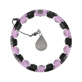 FH04 VIOLET/BLACK HULA HOP Z OBCIĄŻNIKIEM I LICZNIKIEM