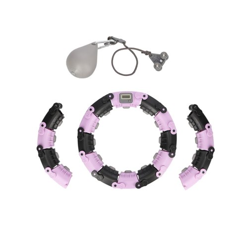 FH04 VIOLET/BLACK HULA HOP Z OBCIĄŻNIKIEM I LICZNIKIEM