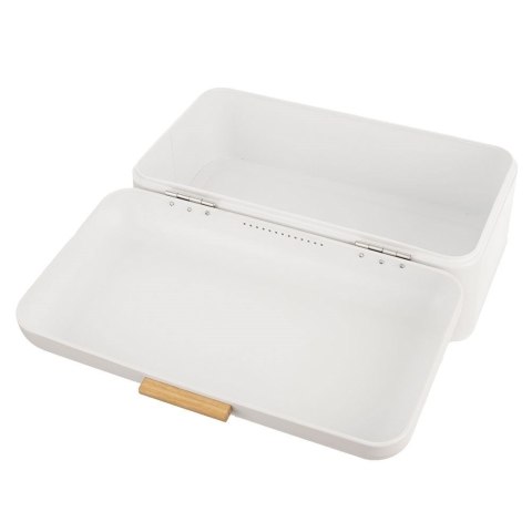 Chlebak metalowy puszka pojemnik kuchenny na chleb pieczywo biały WHITELINE 42x24x16,5 cm Chlebak metalowy puszka pojemnik kuchenny na chleb pieczywo biały WHITELINE 42x24x16,5 cm