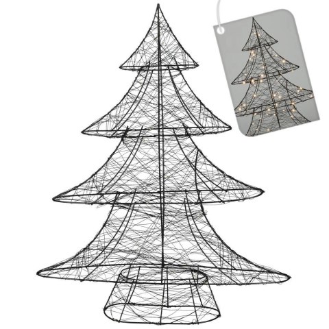 Choinka świecąca czarna 60 LED 60 cm Choinka świecąca czarna 60 LED 60 cm