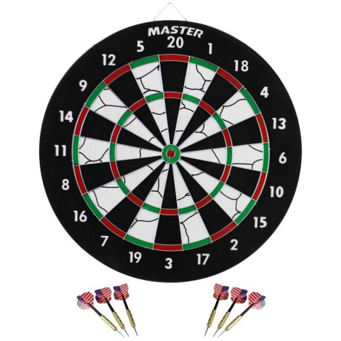 Dart 2w1 Dwustronny 45 cm + 6 Rzutek MASTER Dart 2w1 Dwustronny 45 cm + 6 Rzutek MASTER