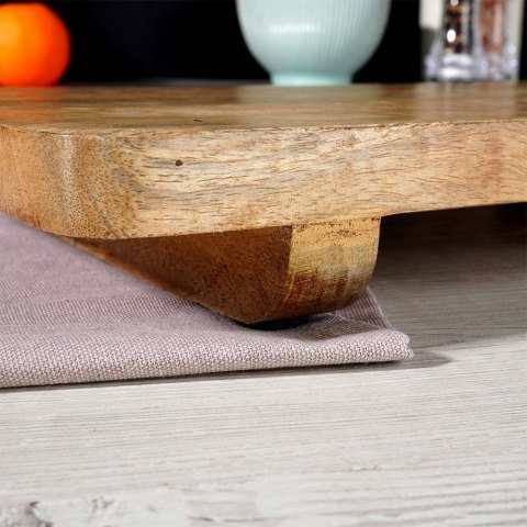 Deska kuchenna drewniana do krojenia serwowania z uchwytem na nóżkach 50,2x21x5 cm Deska kuchenna drewniana do krojenia serwowania z uchwytem na nóżkach 50,2x21x5 cm