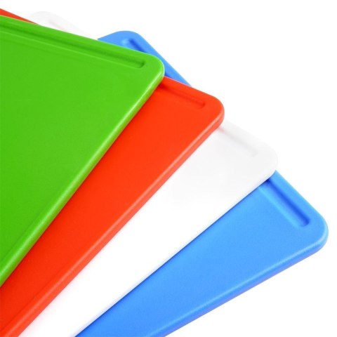 Deski do krojenia w stojaku kolorowe plastikowe zestaw 4 szt. Deski do krojenia w stojaku kolorowe plastikowe zestaw 4 szt.
