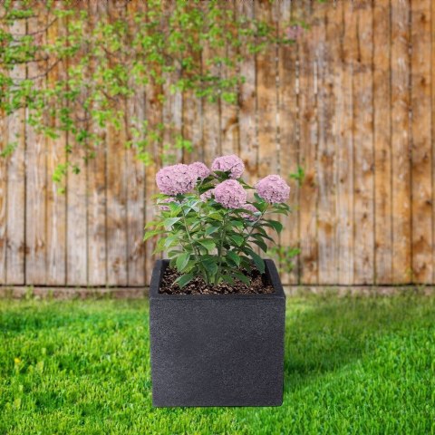 Doniczka donica kwadratowa osłonka na rośliny kwiaty ogrodowa zewnętrzna 20x20x17,5 cm Doniczka donica kwadratowa osłonka na rośliny kwiaty ogrodowa zewnętrzna 20x20x17,5 cm