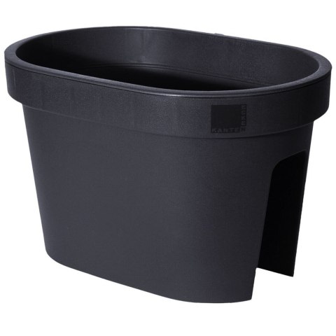 Doniczka na balustradę / skrzynka na rośliny zawieszana balkonowa czarna 39,5 cm Doniczka na balustradę / skrzynka na rośliny zawieszana balkonowa czarna 39,5 cm