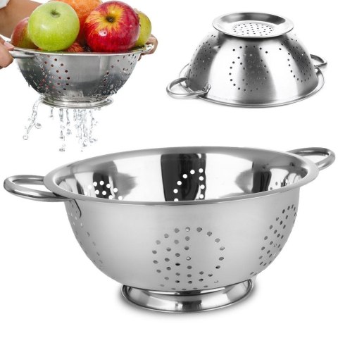 DUŻE KUCHENNE SITO CEDZAK DURSZLAK STALOWY 28CM DUŻE KUCHENNE SITO CEDZAK DURSZLAK STALOWY 28CM