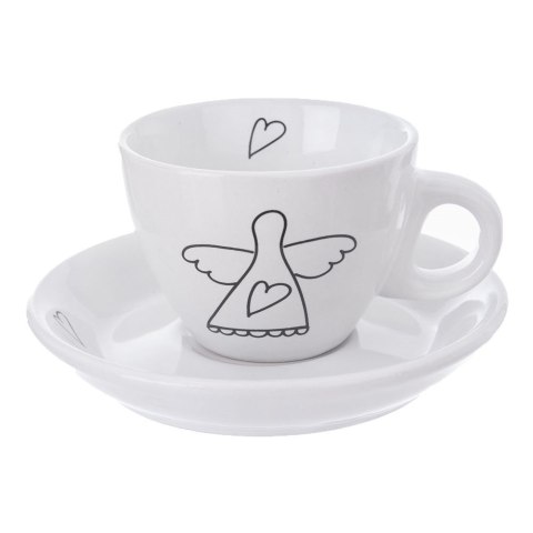 Filiżanka do kawy espresso porcelanowa biała 90 ml 2 sztuki Filiżanka do kawy espresso porcelanowa biała 90 ml 2 sztuki