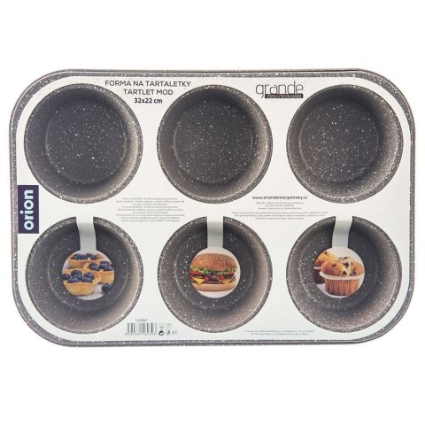Forma do pieczenia dużych muffinek granitowa 6 szt. babeczek GRANDE 32x22 cm Forma do pieczenia dużych muffinek granitowa 6 szt. babeczek GRANDE 32x22 cm
