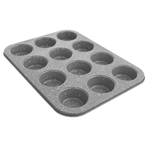 Forma do pieczenia muffinek na muffinki babeczki granitowa GRANDE na 12 szt 35x26 cm Forma do pieczenia muffinek na muffinki babeczki granitowa GRANDE na 12 szt 35x26 cm