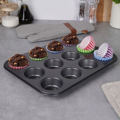Forma do pieczenia muffinek na muffinki foremki papilotki 12 szt Forma do pieczenia muffinek na muffinki foremki papilotki 12 szt