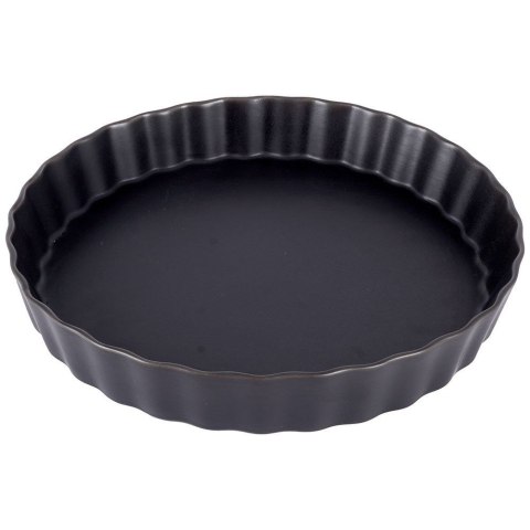Forma do tarty okrągła porcelanowa czarna 25 cm