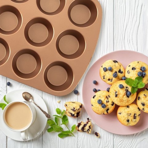 Forma foremka do pieczenia 12 muffinekna muffinki babeczki blacha duża MARISSA Forma foremka do pieczenia 12 muffinekna muffinki babeczki blacha duża MARISSA