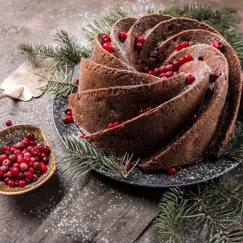 Forma silikonowa do pieczenia babki na babkę babka z kominem foremka kwiat 23,5 cm Forma silikonowa do pieczenia babki na babkę babka z kominem foremka kwiat 23,5 cm