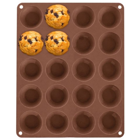 Forma silikonowa foremka do pieczenia mini muffinek na muffinki małe babeczki 20 sztuk Forma silikonowa foremka do pieczenia mini muffinek na muffinki małe babeczki 20 sztuk