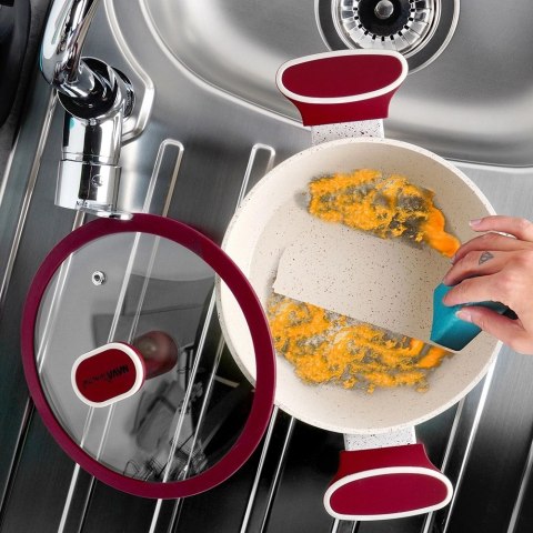 Garnek Granitowy ze Szklaną Pokrywką Gaz Indukcja NAVA 20 cm 2,2 L