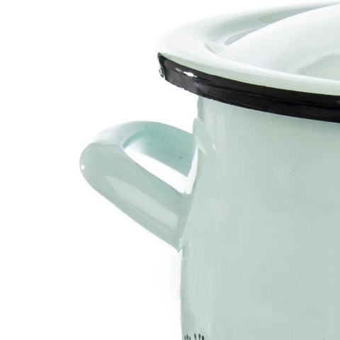 Garnek emaliowany kwiaty 16 cm pokrywa gaz indukcja Garnek emaliowany kwiaty 16 cm pokrywa gaz indukcja