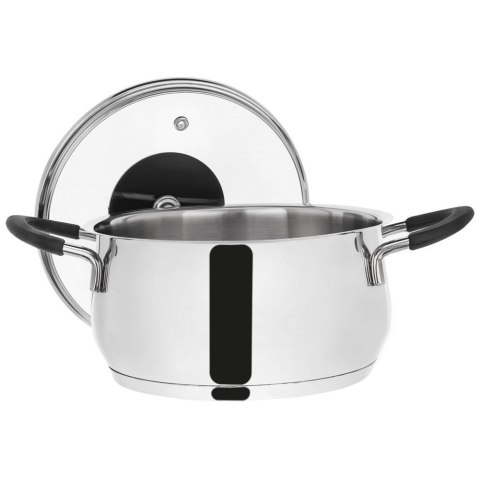 Garnek stalowy DALIE z pokrywką 18 cm 2,6 l gaz indukcja Garnek stalowy DALIE z pokrywką 18 cm 2,6 l gaz indukcja