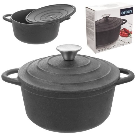 Garnek żeliwny z pokrywką kociołek odlewany ciężki brytfanna 23 cm 4 l Garnek żeliwny z pokrywką kociołek odlewany ciężki brytfanna 23 cm 4 l