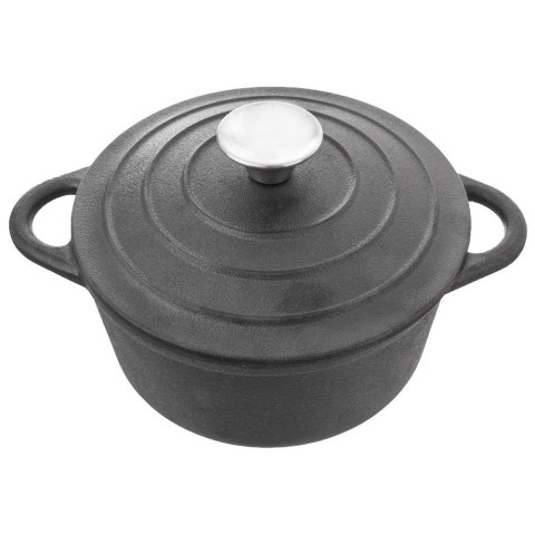 Garnek żeliwny z pokrywką kociołek odlewany ciężki brytfanna 23 cm 4 l Garnek żeliwny z pokrywką kociołek odlewany ciężki brytfanna 23 cm 4 l