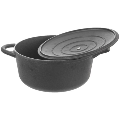 Garnek żeliwny z pokrywką kociołek odlewany ciężki brytfanna 23 cm 4 l Garnek żeliwny z pokrywką kociołek odlewany ciężki brytfanna 23 cm 4 l