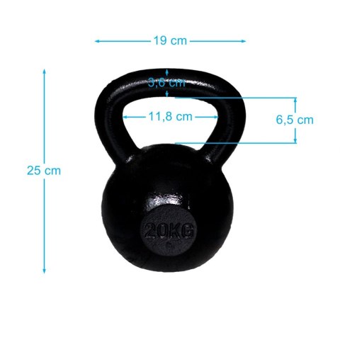 Kettlebell Żeliwny Kula Kettle SPARTAN 20 kg Kettlebell Żeliwny Kula Kettle SPARTAN 20 kg
