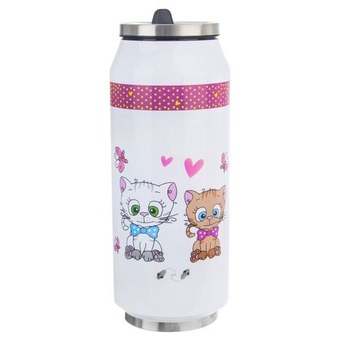 KUBEK TERMICZNY TERMOS BIDON W KOTKI 400ML PUSZKA KUBEK TERMICZNY TERMOS BIDON W KOTKI 400ML PUSZKA