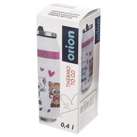 KUBEK TERMICZNY TERMOS BIDON W KOTKI 400ML PUSZKA KUBEK TERMICZNY TERMOS BIDON W KOTKI 400ML PUSZKA
