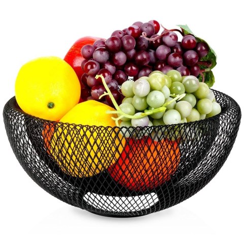 Kosz na owoce metalowy czarny 25x11,5 cm Kosz na owoce metalowy czarny 25x11,5 cm