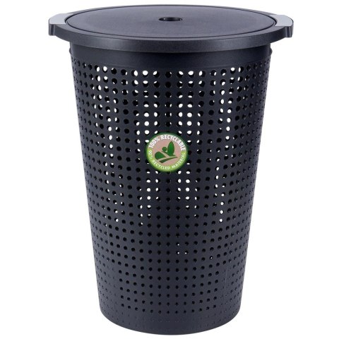 Kosz na pranie plastikowy czarny 35 l Kosz na pranie plastikowy czarny 35 l