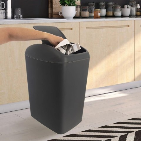 Kosz na śmieci plastikowy szary 40 l Kosz na śmieci plastikowy szary 40 l