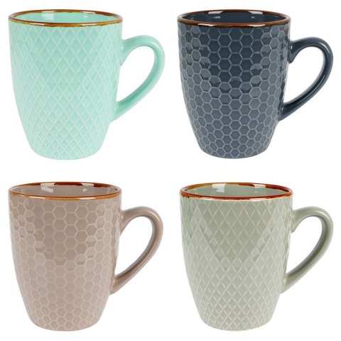 Kubek ceramiczny do picia kawy herbaty na prezent zestaw komplet kubków 4 sztuki 270 ml Kubek ceramiczny do picia kawy herbaty na prezent zestaw komplet kubków 4 sztuki 270 ml