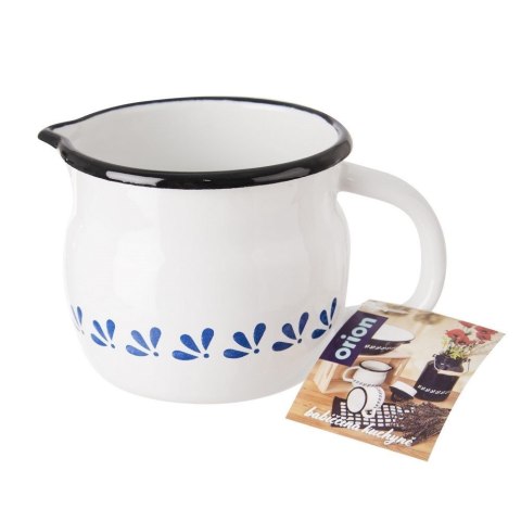 Kubek garnek emaliowany retro 10 cm 0,8 l Kubek garnek emaliowany retro 10 cm 0,8 l