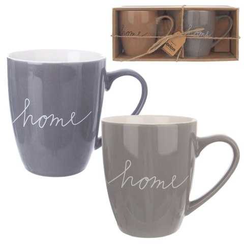 Kubek porcelanowy do kawy herbaty zestaw kubków z uchem dekor na prezent 2 sztuki 380 ml Kubek porcelanowy do kawy herbaty zestaw kubków z uchem dekor na prezent 2 sztuki 380 ml