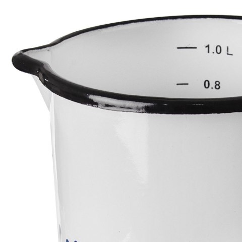 Kubek z miarką garnek emaliowany retro 12 cm 1,2 l Kubek z miarką garnek emaliowany retro 12 cm 1,2 l